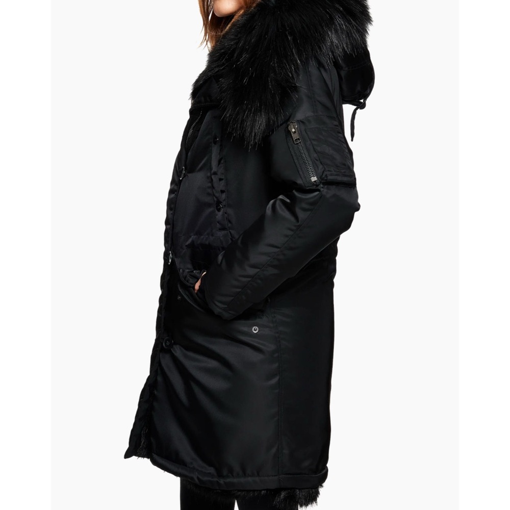 SAM. Black Fur-Trimmed Jacket - Picture 3 of 10